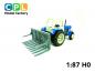 Preview: Set Traktor Fortschritt ZT303 mit Doppelbereifung und Silogabel T301 blau / grau